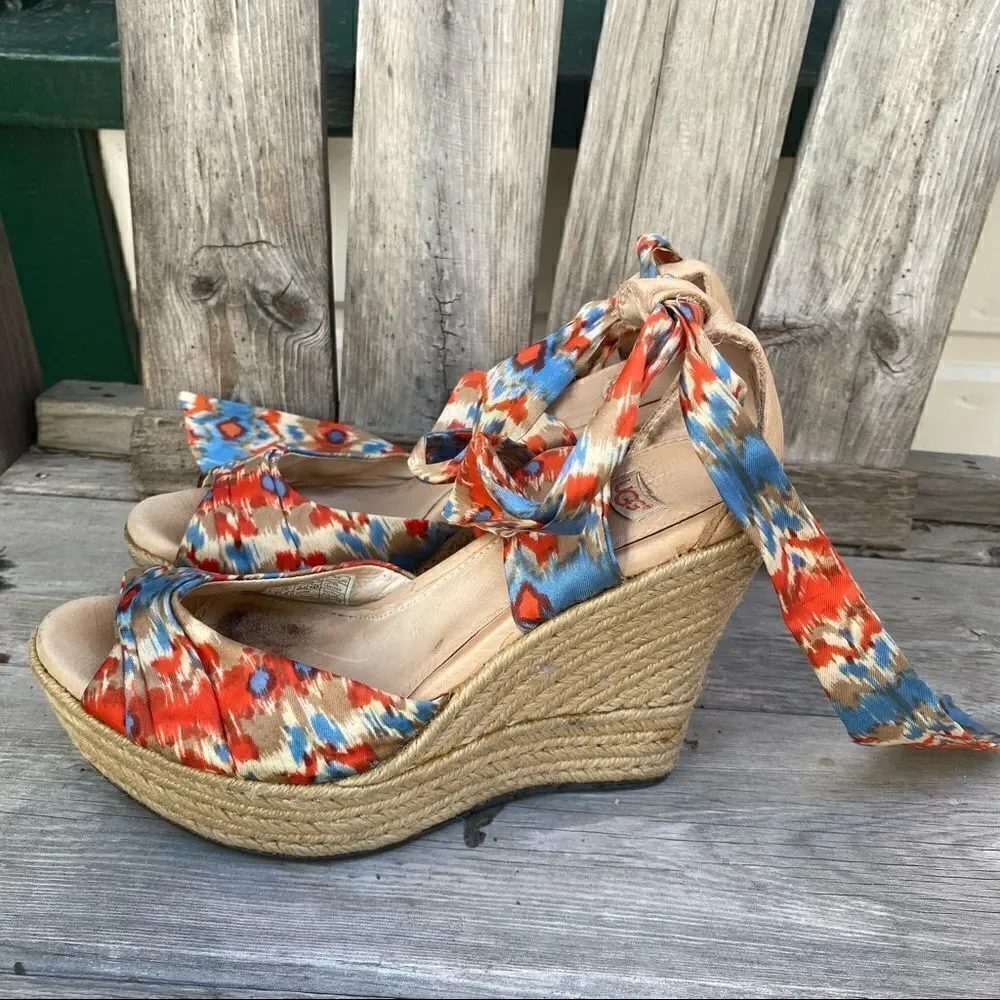 UGG Women's Lucianna Espadrille Sandals - Santorini Ikat 5.5
